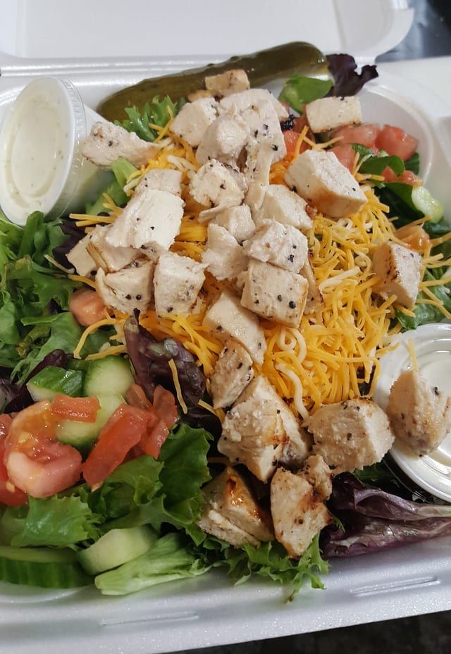 Derailed Grilled Chicken Salad.