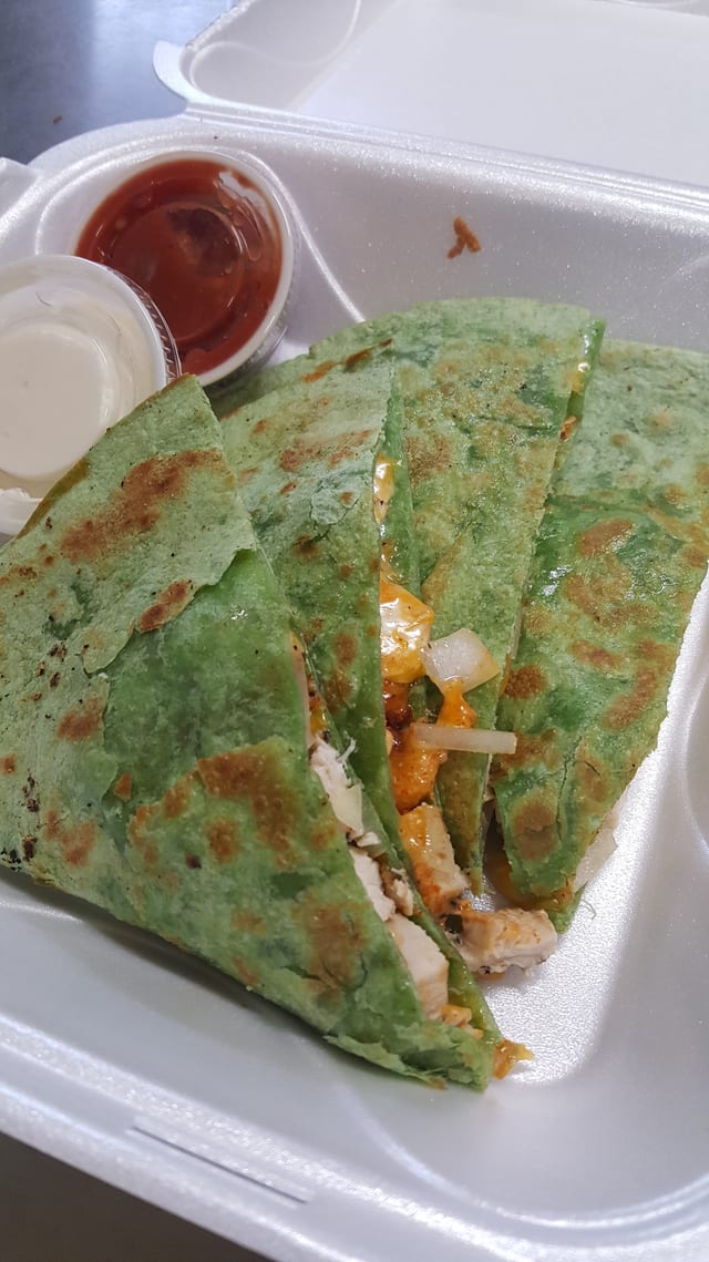 Spicy Chicken Quesadilla.